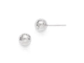 FJC Finejewelers 14k White Gold Polished Faceted Post Earrings