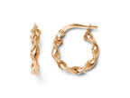 FJC Finejewelers 14k Rose Gold Twisted Hoop Earrings