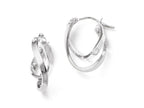 FJC Finejewelers 14k White Gold Polished Hinged Hoop Earrings
