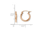 FJC Finejewelers 14k Rose Gold 2mm Polished Hoop Earrings
