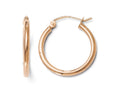 FJC Finejewelers 14k Rose Gold 2mm Polished Hoop Earrings