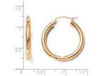 FJC Finejewelers 14k Rose Gold 3mm Polished Hoop Earrings