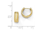FJC Finejewelers 14k Yellow Gold Polished And Textured Hinged Hoop Earrings