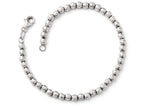 FJC Finejewelers 14k White Gold Bright Cut Beaded Bracelet