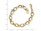 FJC Finejewelers 14k Yellow Gold Polished And Textured Fancy Link Bracelet