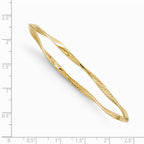 FJC Finejewelers 14k Polished And Textured Twisted Slip-on Bangle