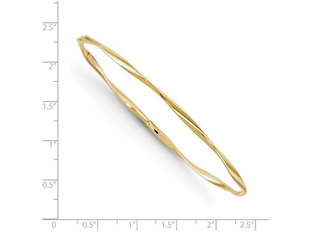 FJC Finejewelers 14k Yellow Gold Polished Twisted Slip-on Bangle