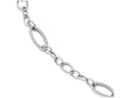 FJC Finejewelers 14k White Gold Polished And Textured Link Bracelet
