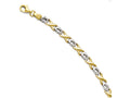 FJC Finejewelers 14 kt Two Tone Gold Polished Bracelet