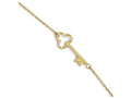 FJC Finejewelers 14k Yellow Gold Polished Key Anklet W/1in Ext