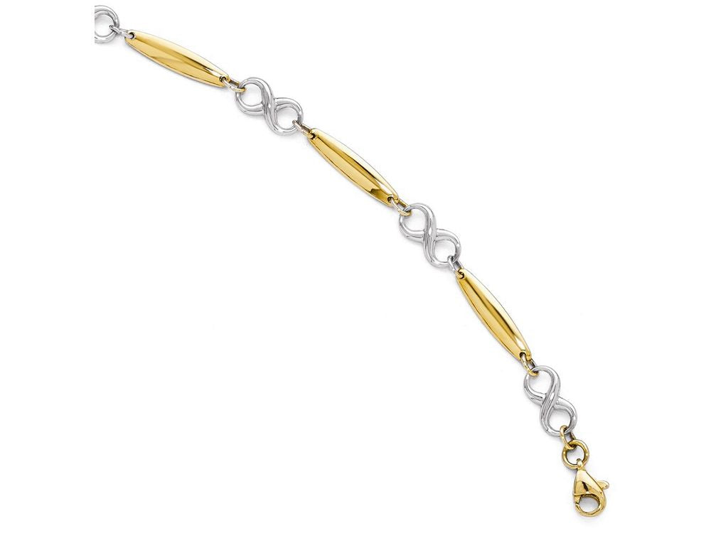 FJC Finejewelers 14 kt Two Tone Gold Polished Bracelet