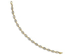 FJC Finejewelers 14 kt Two Tone Gold Rhodium Polished And Bright Cut Bracelet
