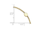FJC Finejewelers 14k Yellow Gold Polished Anklet W/1in Ext