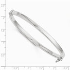 FJC Finejewelers 14k White Gold Polished Hinged Bangle Bracelet