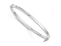 FJC Finejewelers 14k White Gold Polished Hinged Bangle Bracelet