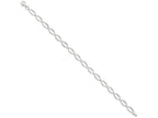 FJC Finejewelers 14k White Gold Polished And Bright Cut Bracelet