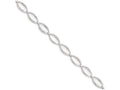FJC Finejewelers 14k White Gold Polished And Bright Cut Bracelet