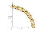 FJC Finejewelers 14k Yellow Gold Polished Xoxo Bracelet