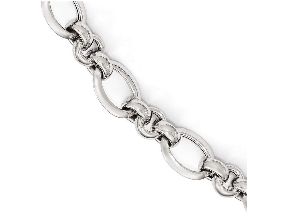 FJC Finejewelers 14k White Gold Polished Hollow Bracelet