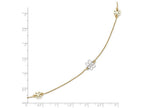 FJC Finejewelers 14 kt Two Tone Gold Polished Flower With 1in Ext. Anklet