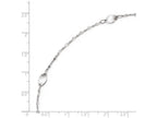 FJC Finejewelers 14k White Gold Polished With 1in Ext. Anklet