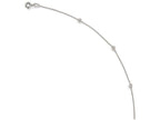 FJC Finejewelers 14k White Gold Diamond-ctu Beaded With 1in Ext. Anklet