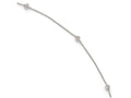 FJC Finejewelers 14k White Gold Diamond-ctu Beaded With 1in Ext. Anklet
