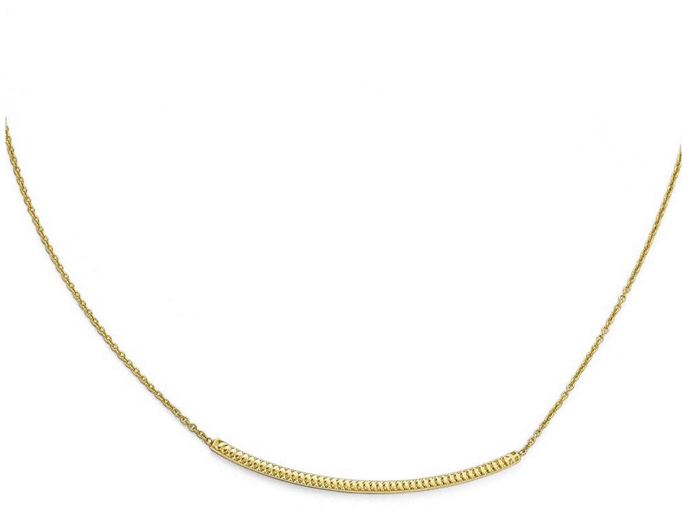 FJC Finejewelers 14k Yellow Gold Polished Bright Cut With 2in Ext. Necklace