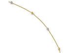 FJC Finejewelers 14 kt Two Tone Gold Polished Bright Cut With 1in Ext. Anklet