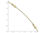 FJC Finejewelers 14k Yellow Gold Cz Polished Anchor With 1in Ext. Anklet