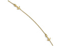FJC Finejewelers 14k Yellow Gold Cz Polished Anchor With 1in Ext. Anklet