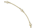 FJC Finejewelers 14k Yellow Gold Cz Polished With 1in Ext. Anklet