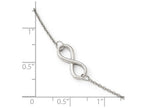 FJC Finejewelers 14k White Gold Polished Infinity With 1in Ext. Anklet