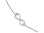 FJC Finejewelers 14k White Gold Polished Infinity With 1in Ext. Anklet