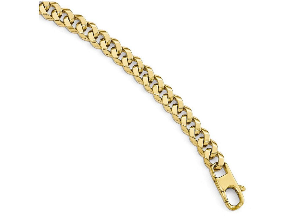 FJC Finejewelers 14k Yellow Gold 7.0mm Beveled Curb Bracelet