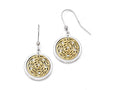 FJC Finejewelers Sterling Silver Gold-tone Scratch-finish Cz Dangle Earrings