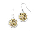 FJC Finejewelers Sterling Silver Gold-tone Scratch-finish Cz Dangle Earrings