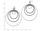 FJC Finejewelers Sterling Silver And Ruthenium Plated Bright Cut Post Hoop Earrings