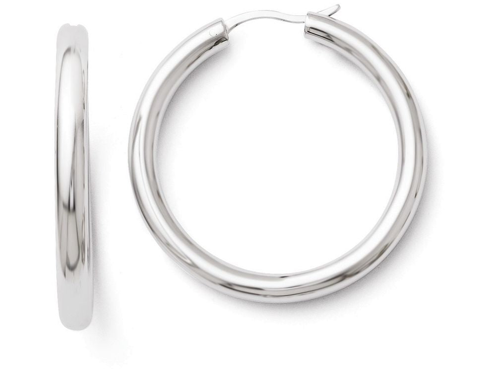 FJC Finejewelers Sterling Silver Rhodium-plated 3.5mm Tube Earrings