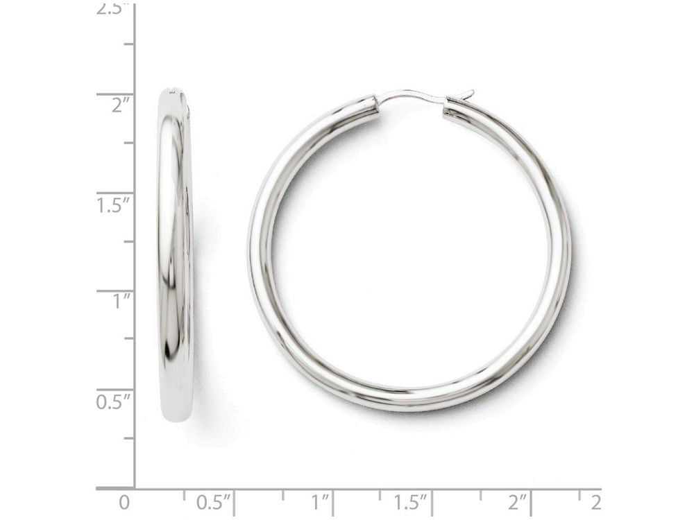 FJC Finejewelers Sterling Silver Rhodium-plated 3.5mm Tube Earrings