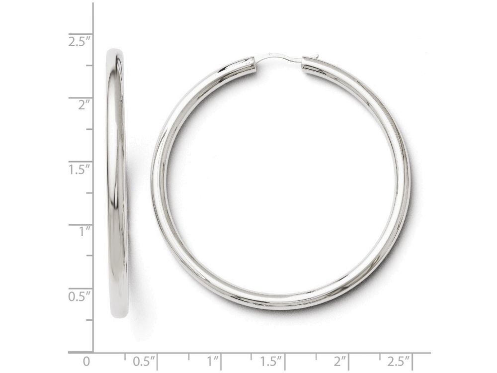 FJC Finejewelers Sterling Silver Rhodium-plated 3.5mm Tube Earrings