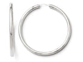 FJC Finejewelers Sterling Silver Rhodium-plated 3.5mm Tube Earrings