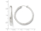 FJC Finejewelers Sterling Silver Rhodium-plated 5mm Half Round Tube Earrings