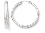 FJC Finejewelers Sterling Silver Rhodium-plated 5mm Half Round Tube Earrings
