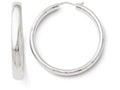 FJC Finejewelers Sterling Silver Rhodium-plated 5mm Half Round Tube Earrings