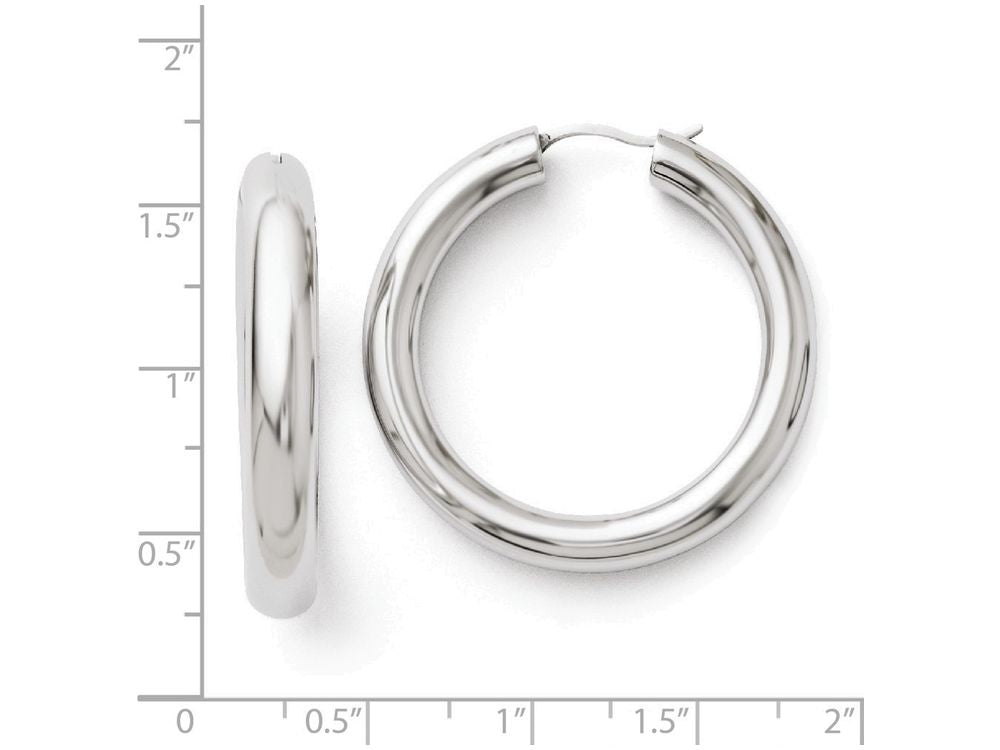FJC Finejewelers Sterling Silver Rhodium-plated 5mm Tube Earrings