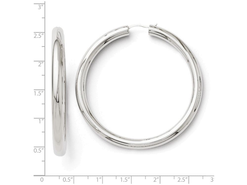 FJC Finejewelers Sterling Silver Rhodium-plated 5mm Tube Earrings