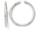 FJC Finejewelers Sterling Silver Rhodium-plated 5mm Tube Earrings