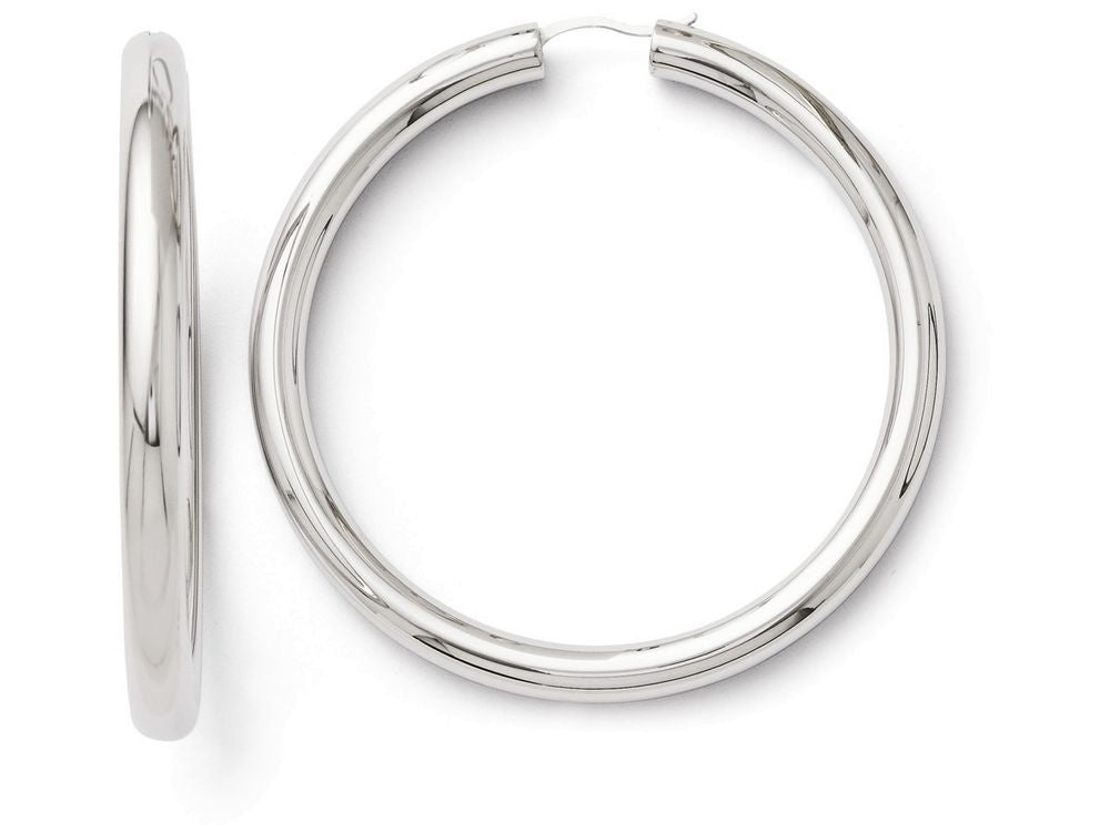 FJC Finejewelers Sterling Silver Rhodium-plated 5mm Tube Earrings