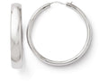 FJC Finejewelers Sterling Silver Rhodium-plated 6mm Half Round Tube Earrings